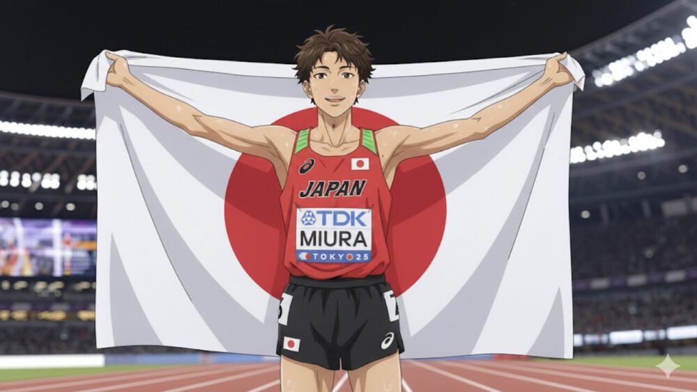 男子障害3000ｍ８位入賞